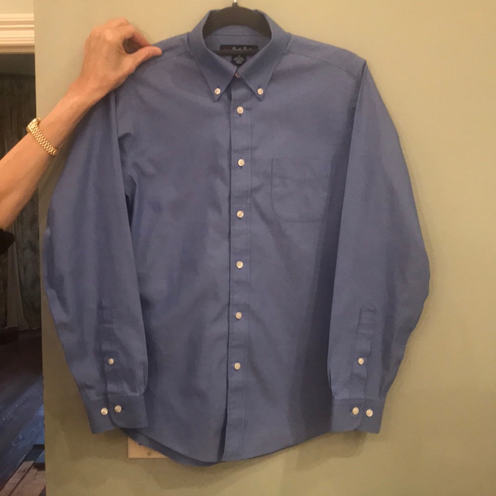346 Brooks Brothers Boys Blue Dress Shirt